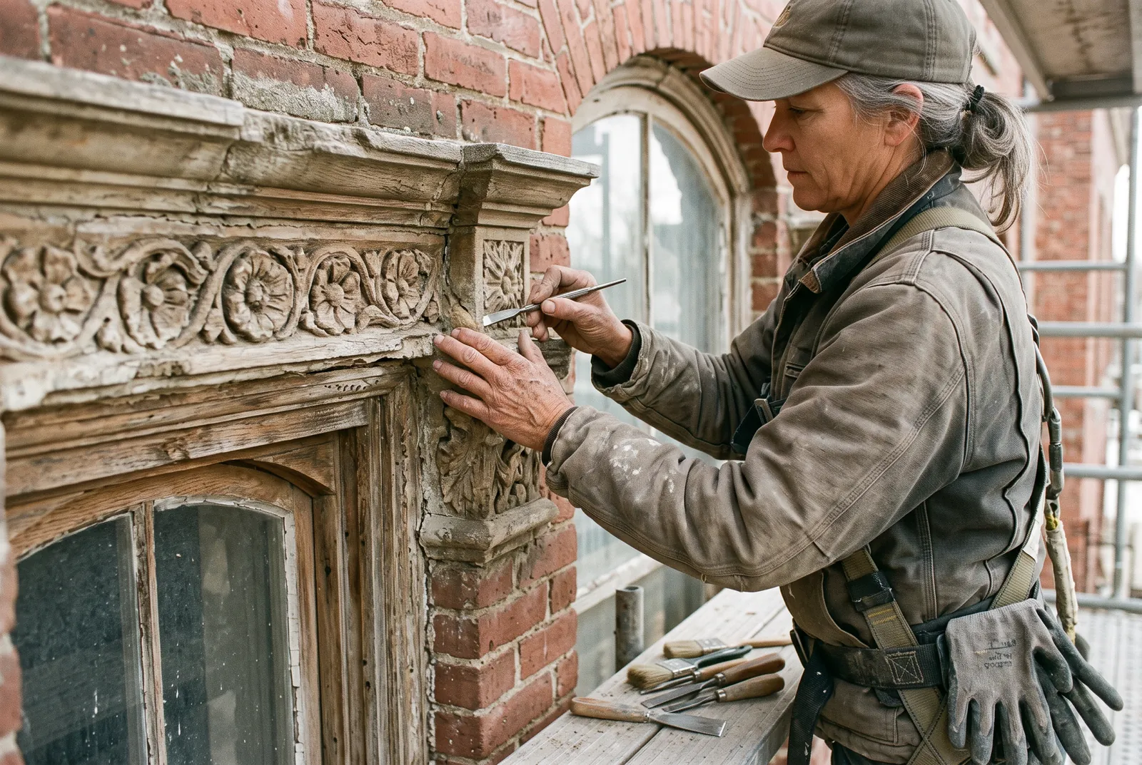 Historic Landmark Reuse — Careful restoration of historic detail